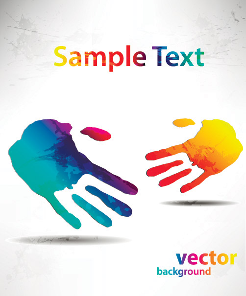 free vector Beautiful hands and feet silhouette pattern vector
